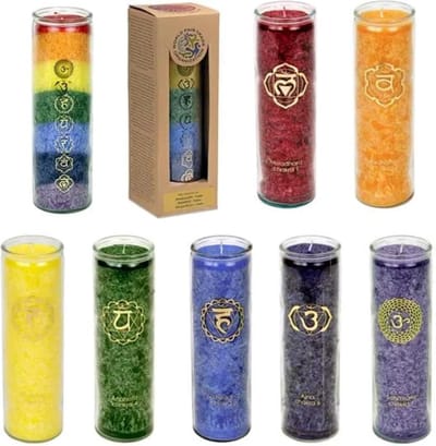 Chakra geurkaarsen gemengd assortiment - 8 stuks