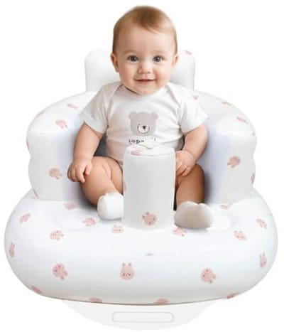 Opblaasbare Babystoel voor Baby's vanaf 3 Maanden - Ergonomisch en Lichtgewicht Zomerstoel met Ingebouwde Luchtpomp
