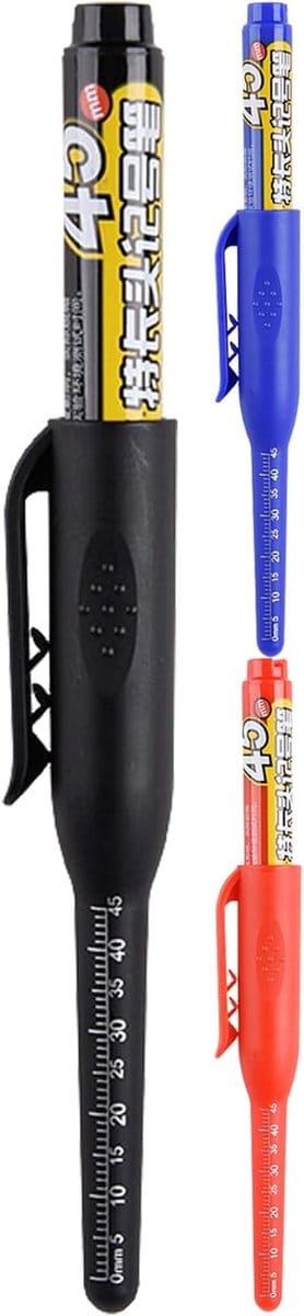 Markeerpen Lange Kop - Diep Gat Pen - Precisie Markeren - Waterdichte Permanente Inkt - 15.4 cm Lengte