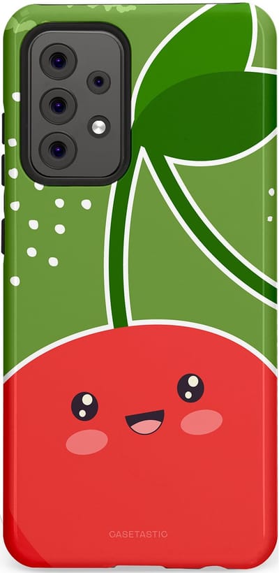 Casetastic Hoesje Geschikt voor Samsung A52 (4G/5G/s) - Stijlvolle Beschermende Duo-layer Case - Kersenkus