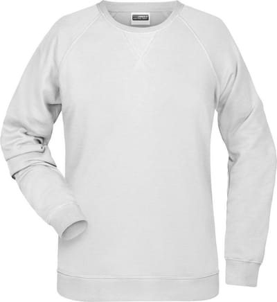 James and Nicholson Dames/dames Raglan Sweatshirt met lange mouwen (Wit)
