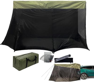 SUV Tent - Auto Luifel - Kamperen en Reizen - Waterdicht en UV-bestendig - 320x198x195cm - Zwart
