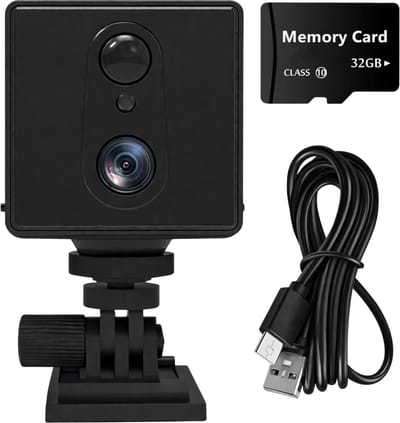 ADEL Mini Spy Camera met SIM-kaart (4G) & App - Beveiligingscamera met Nachtzicht / Verborgen Spycam - Incl. 32GB Geheugenkaart & Handleiding