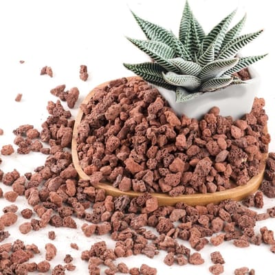 Rode lavastenen - Vulkanisch gesteente - Planten drainage - Natuurlijk bodemadditief - 11 kg - Rood