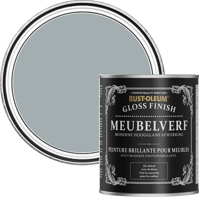 Rust-Oleum Grijs Meubelverf Hoogglans - Mineraalgrijs 750ml