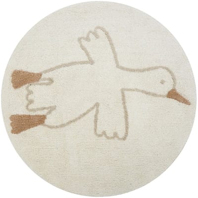 Puck Goose Vloerkleed - 90 cm - Creme