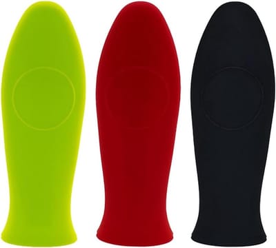 3 Stuks Antislip Siliconen Hot Handle Houder voor Gietijzeren Koekenpannen