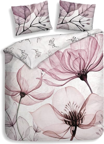 Heckettlane Esta Dekbedovertrek - Lits-jumeaux - Bamboe - 240x200-220cm - Roze