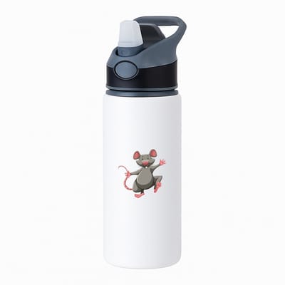 Hacebo® - Muizen waterfles met rietje zwart - Muis - Dieren liefhebbers - Knaagdieren - huisdier - dierendag - water fles - 650ML
