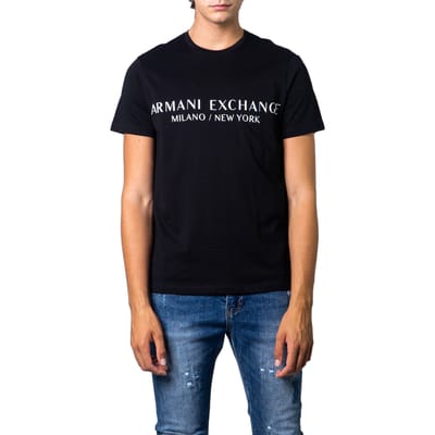 Men's Armani Exchange Milano x New York T-Shirt in Black