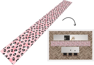 Keukenloper - Keukenmat - Panterprint - Deren - Design - Roze - 400x50 cm - Keuken vloerkleed