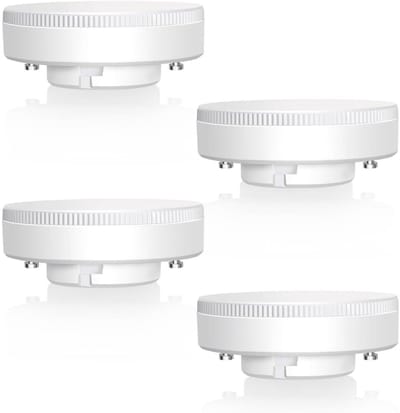 GELLDG GX53 LED-lampen - Set van 4 - 7W - Warm wit 3000K - Vervangt 50W halogeenlampen - LED GX53 inbouwspot - Geschikt voor kastverlichting - 180° stralingshoek - 700 lumen - AC 220V - Niet dimbaar