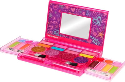 JohnToy Make-up set - in roze doosje - meisjes - Oogschaduw - Lipgloss - Make-updoosje met spiegel