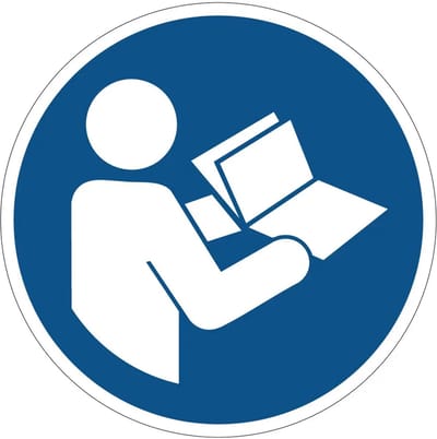 Handleiding lezen gebodsbord - M002 | gecoat dibond materiaal | 10 cm