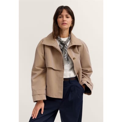 Bugatti Damen Jasje in korte trenchcoatstijl