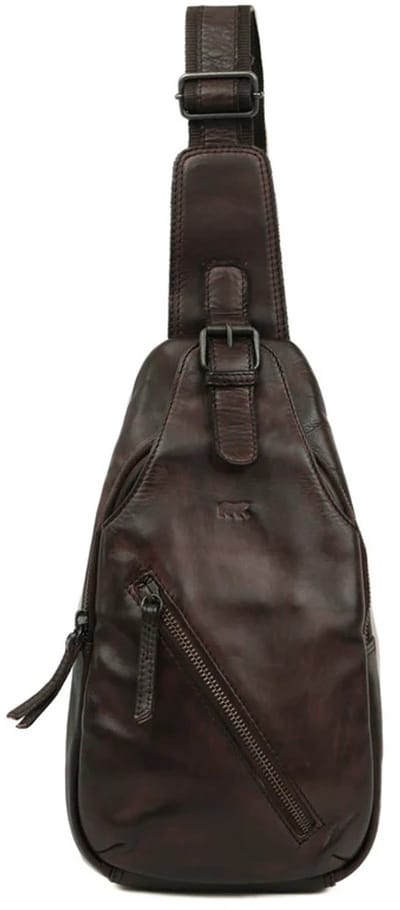 Bear Design Daley Leren Crossbodytas / Slingbag - Bruin
