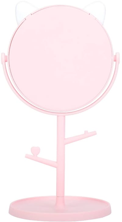 Dailygoods- Make-upspiegel met draaibare functie - Tafelspiegel - Elegante decoratie - Hoogwaardig PP-materiaal - Multifunctioneel met opbergruimte - Hoge resolutie spiegel