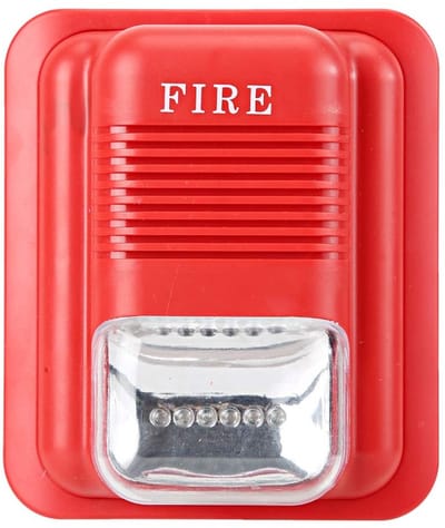 Allecto - Geluid En Licht Brandbeveiliging Alarm - Strobe Sirene - Veiligheidssysteem - 105 Decibels - Waarschuwing - Veiligheid - Geschikt voor Wo...