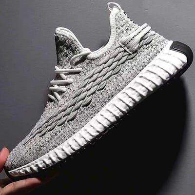 Herfst Nieuwe Ademende Herenschoenen Heren Vliegend Geweven Casual Schoenen Heren Trendy Schoenen Heren Mode Sport Mesh Schoenen 39 white