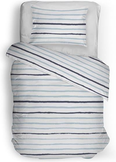 Snoozing Greta Dekbedovertrek - Eenpersoons - 140x200/220 cm - Blauw