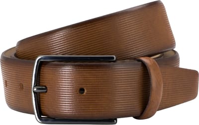 LINDENMANN leren heren riem - cognac