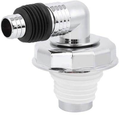 Allecto - Wasmachine Afvoerputje - PVC Chroom Connector - Ideaal voor DIY Projecten - Vloerafvoer Cover Joint - Geschikt voor Toiletten - 700mm Hoogte