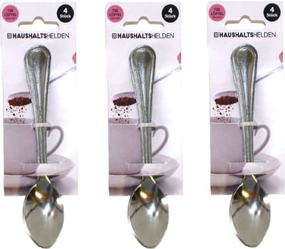 Haushaltshelden Koffielepels/theelepels - 12x - RVS - 15 cm