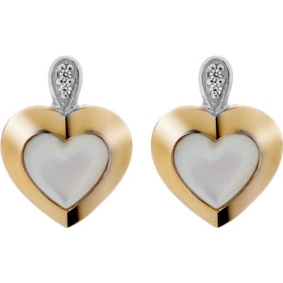 Orphelia 'Debby' Dames 925 Sterling Zilveren Stud Oorbellen - Zilver/Goud ZO-7289/G