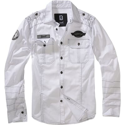 Brandit Longsleeve - Longsleeve Luis - M tot 5XL - voor Mannen - wit
