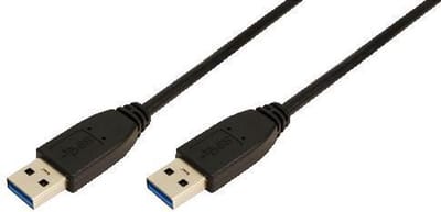 LogiLink USB-kabel USB 3.2 Gen1 (USB 3.0 / USB 3.1 Gen1) USB-A stekker, USB-A stekker 3.00 m Zwart CU0040