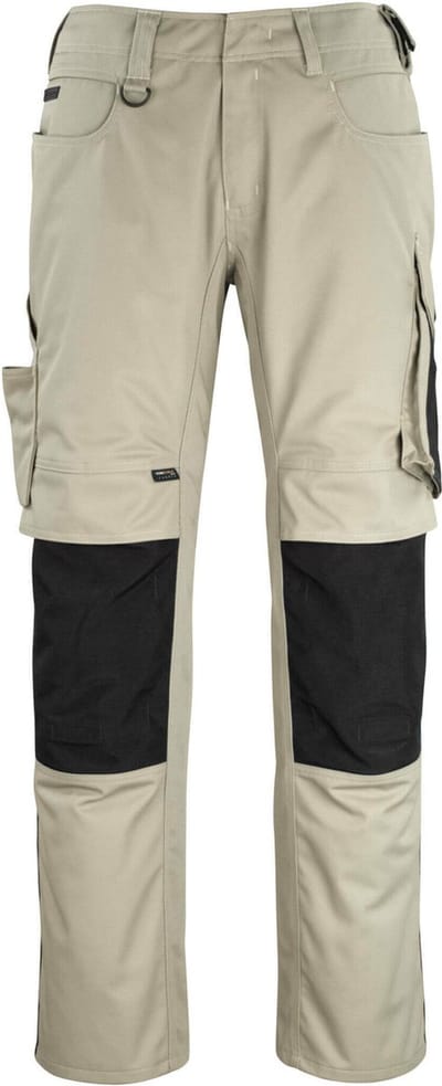 Mascot Unique Broek met kniezakken 12179-203 - lichtkhaki/zwart - C52 - 76