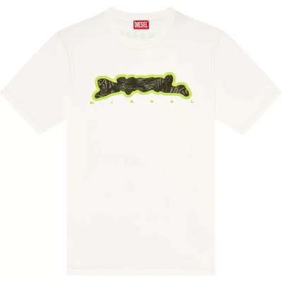 Diesel Just N16 T-shirt Met Korte Mouwen Wit M Man