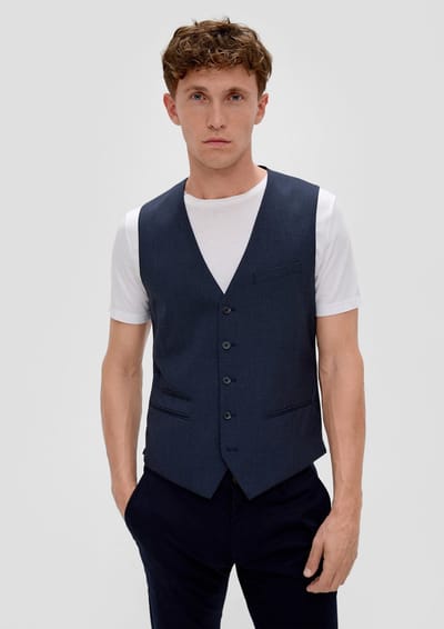 s.Oliver - male - Gilet van stretchviscose