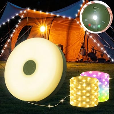Camping Lichtketting - LED - Oplaadbaar met afstandsbediening - Waterdicht IPX4 - Voor Binnen en Buiten