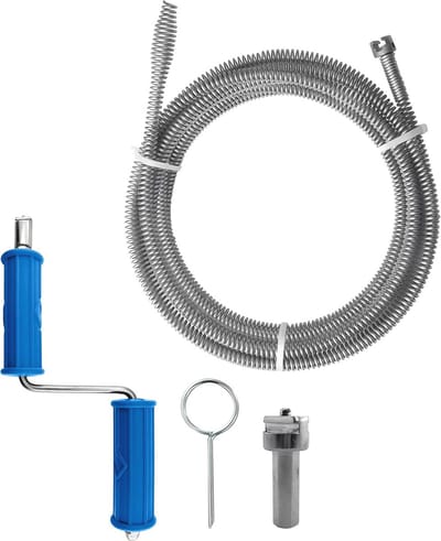 Pijpreinigingsspiraal 5 m - Ø 10 mm - Effectieve Afvoerreiniging met Handmatige en Elektrische Adapters