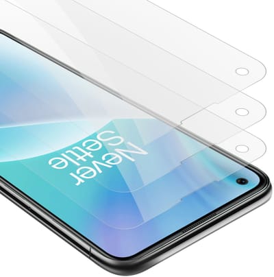 Cadorabo 3x Screenprotector geschikt voor OnePlus Nord 2T - Beschermende Pantser Film in KRISTALHELDER - Getemperd (Tempered) Display beschermend glas in 9H hardheid met 3D Touch