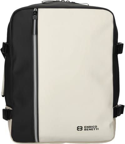 Enrico Benetti Bergen Waterproof Underseater 30x20x40cm - Cabin Rugzak - 17 inch laptop, 24L - 56004 - Zwart Beige