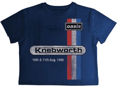 Oasis - Knebworth '96 Crop top - S - Donkerblauw