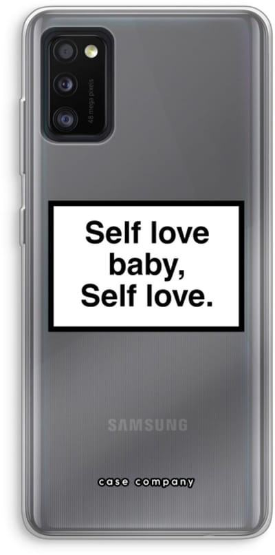 Case Company® - Hoesje geschikt voor Samsung Galaxy A41 hoesje - Self love - Soft Cover Telefoonhoesje - Bescherming aan alle Kanten en Schermrand