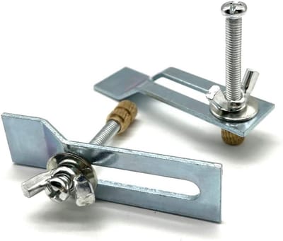 Onderbouwgootsteen Clips - Wastafel Klemmen Beugel - Wastafel Monteren - Roestvrij Staal - 10 Stuks - Zilver