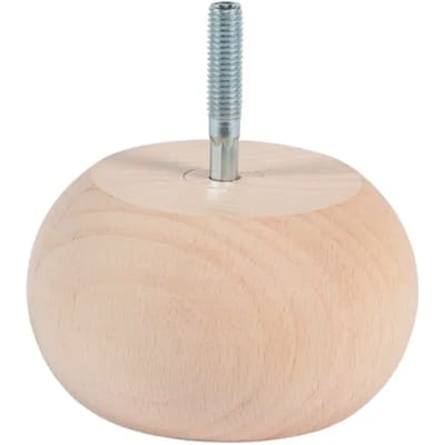 Duraline Meubelpoot Bol Plat Ø8,5x5cm Fsc Beukenhout