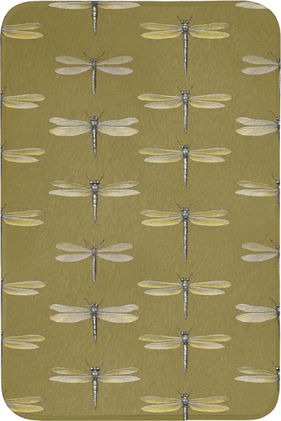 Badmat 60x90 cm - Antislip - Libellen - Patroon - Groen - Badmatten voor badkamer - Badkamermat - Douchemat - Badkamer mat