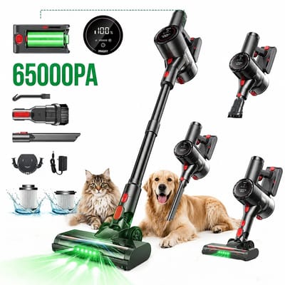 Prasky P1MAX - Steelstofzuiger Draadloos - 65000Pa - 50 Minuten - Afneembare Batterij - Geluidsniveau 70 dB