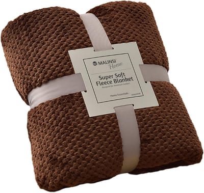 Fleece Deken - Zacht Dekentje - Comfortabel Ontspannen - Non-Pilling Materiaal - 200x230cm - Bruin