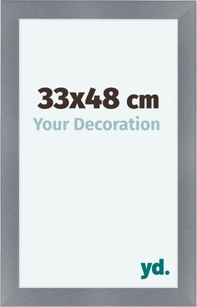 Your Decoration - Fotolijst 33x48 cm - MDF - Aluminium Geborsteld - Como