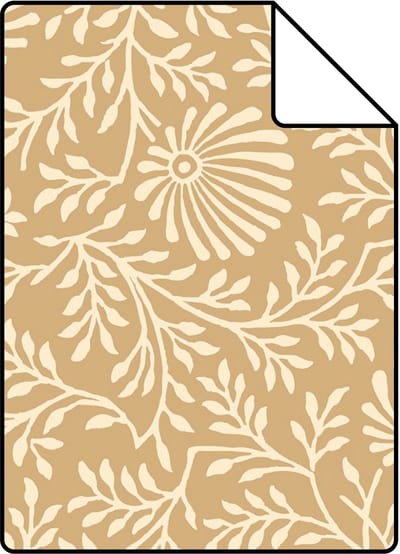 Proefstaal ESTAhome behang vintage bloemen warm beige - 26.5 x 21 cm - 131513-S