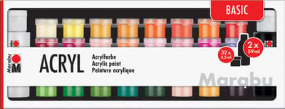 Marabu Acryl Basic Acrylverf 34 stuk(s)