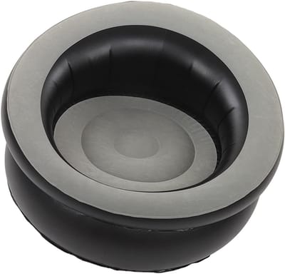 Opblaasbare bank, opblaasbare stoel met vlokken, ergonomische opblaasbare luie bank, draagbaar, snel opblazen en lekkage voor woonkamer, slaapkamer, kamperen, reizen