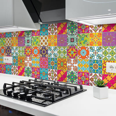 Zelfklevende tegelmuurstickers voor keuken en badkamer - 24 Azulejos Armondo tegelstickers - 24 stickers 10x10cm