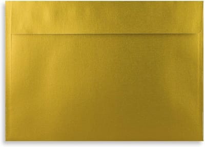 C6 Gekleurde Enveloppen - Wenskaart Enveloppen - Uitnodigingen Versturen - Zelfdichtende Sluiting - 114x162mm - Metallic Goud